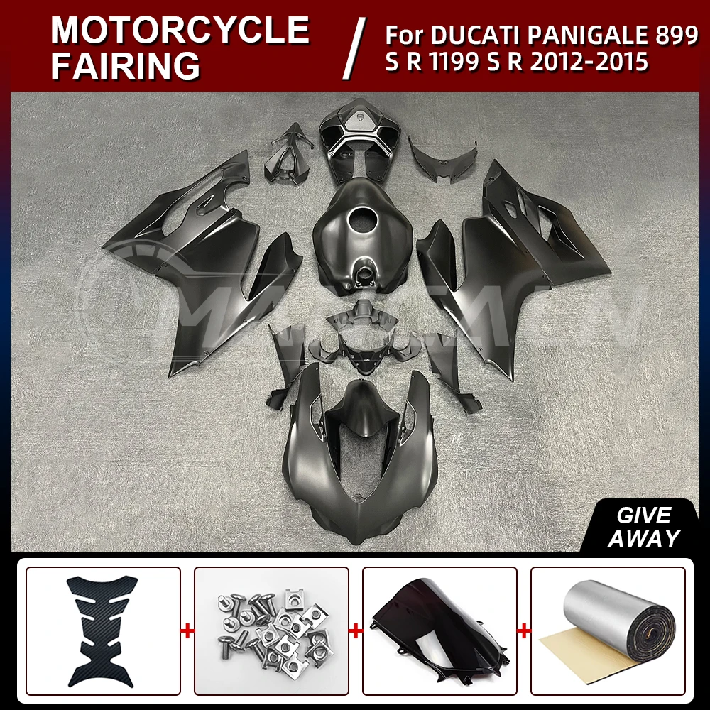 NEW ABS Motorcycle fairings kit full Injection for DUCATI Panigale 899 S R 1199 S R 2012-2015 High Quality Body Kit Black