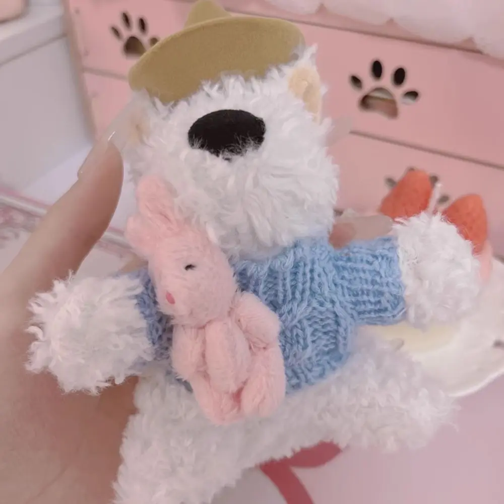 Creative Display Plush Puppy Doll Ring Box Stuffed Plush Wedding Ring Case Cute Cartoon Couple Rings Holder Jewelry Organizer