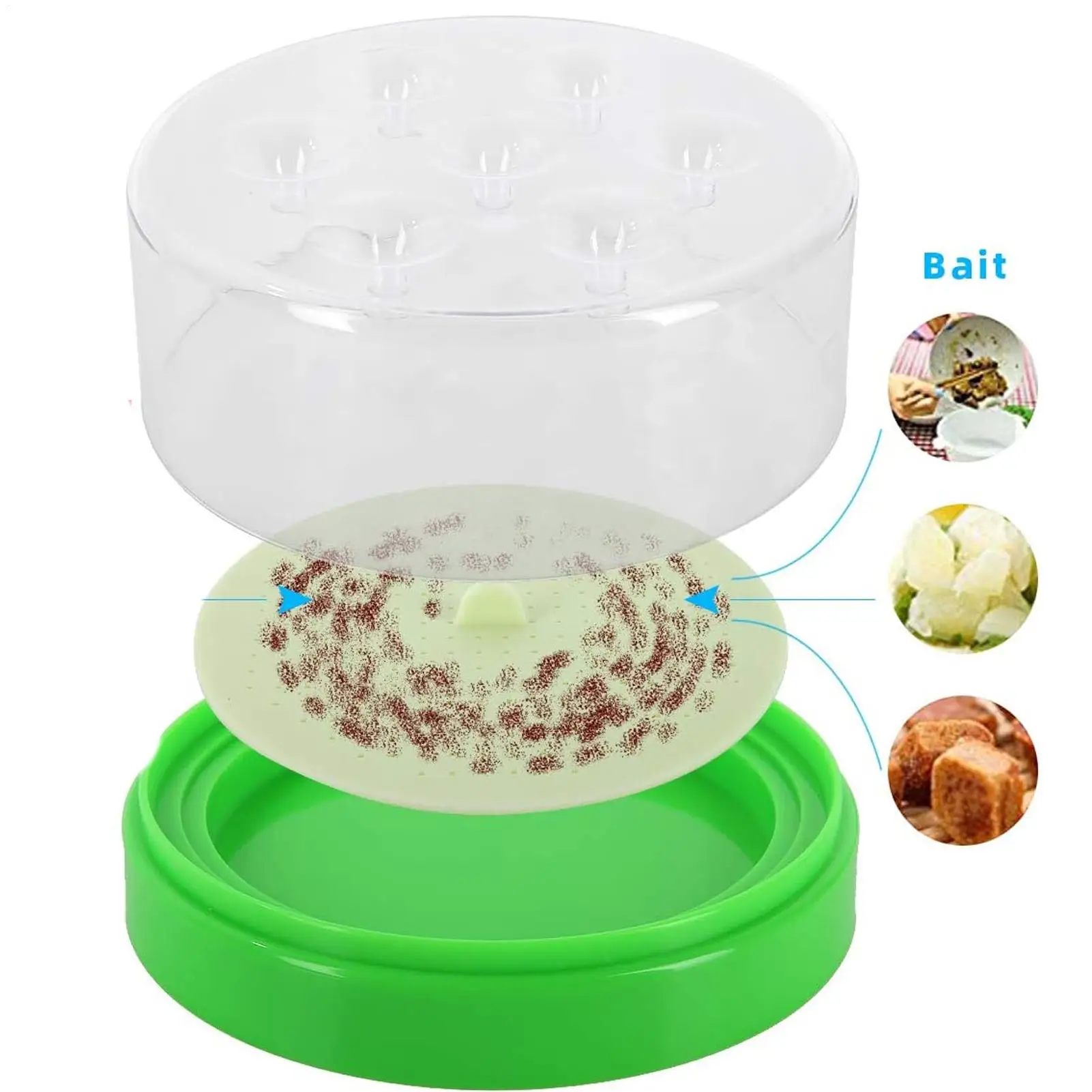 Fly Trap Reusable Non-Electric Garden Fly Catching Device Garage Animal Control for Homeowners Renters Kitchens Homes Offices