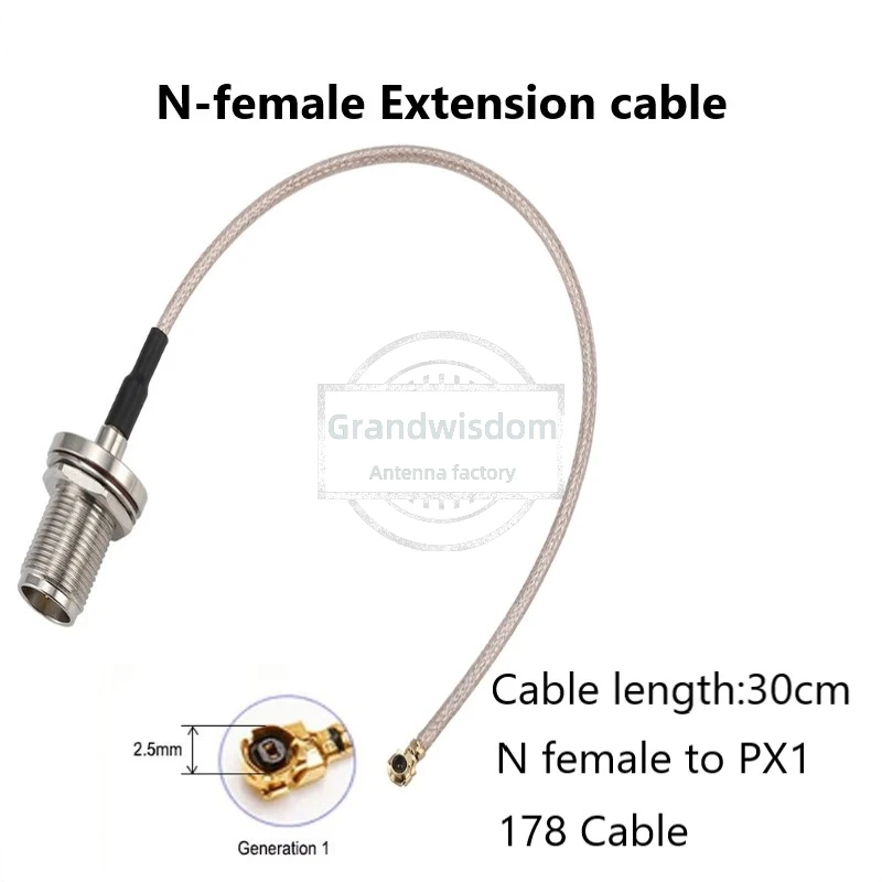 GWS 2 Sets 2,4G/5,8GHz WLAN-Antenne 8dBi Verstärkung Dualband N-Stecker Verlängerungskabel N-Buchse auf PX1 wasserdicht für WLAN-Alarmrepeater – Detail 7