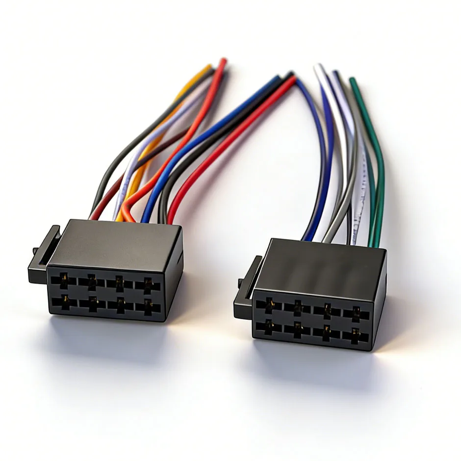 QXNY Universal Adapters Wire Harness Adapter Universal Female ISO Wiring Harness Car Radio Adaptor Connector Wire Plug Kit