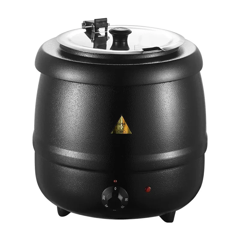 &* Warm Soup Pot Custom Plug Packaging European/British/American Plug Thermal Insulation Commercial Buffet 10L/13L Powder Coated