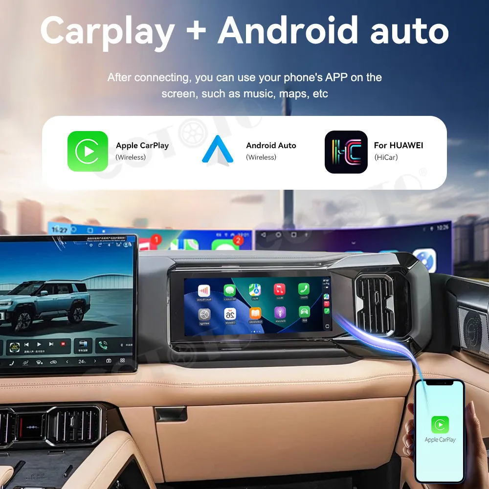 Android 13 12.3 inch Co-Pilot Entertainment Screen For BYD Formula Leopard 8 Left Hand Drive 2023+ Car Multimedia Player