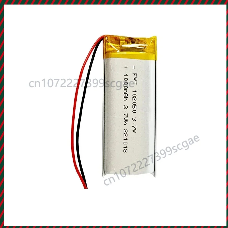 102050 3.7 فولت 1000 مللي أمبير خلايا ليبو ليثيوم بوليمر بطارية قابلة للشحن لنظام تحديد المواقع قلم تسجيل مصباح ليد أداة الجمال مع PCB