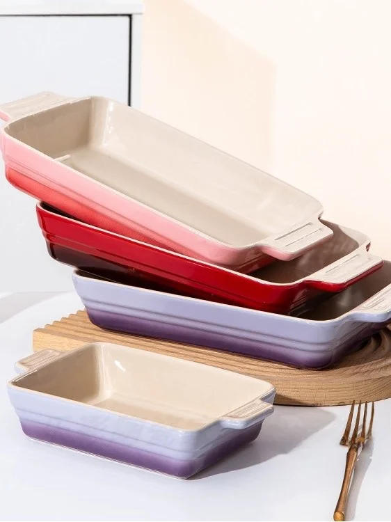 Le Creuset Cool Color Rechteckiges Haushalts-Backblech 26 cm Backofen Di Double Ear Rice Casserole Oven