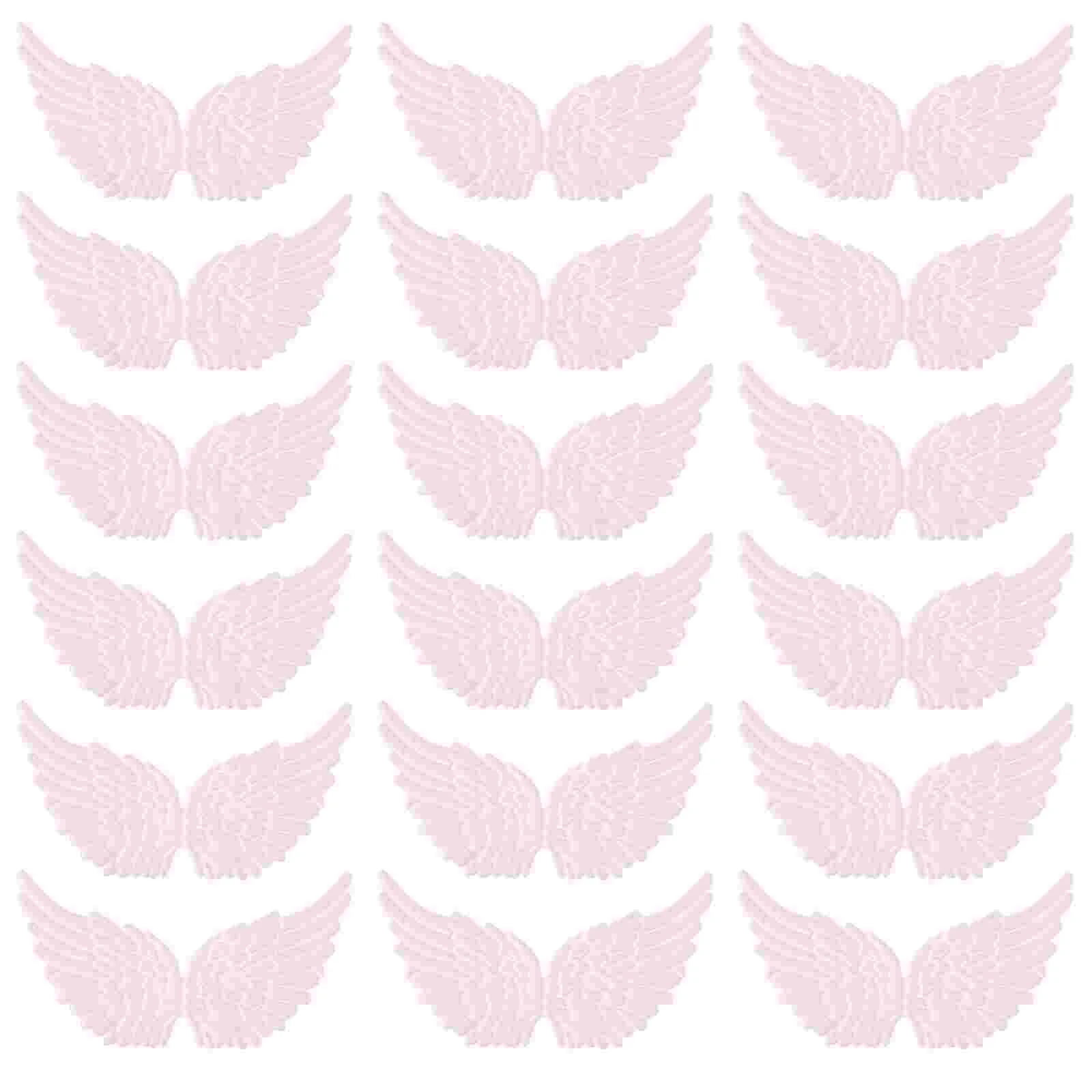 

18 Pcs Angel Wings Accessories Christmas Decoration Bag Applique DIY Pendants Cloth Wing-shaped Ornament Party Layout Props