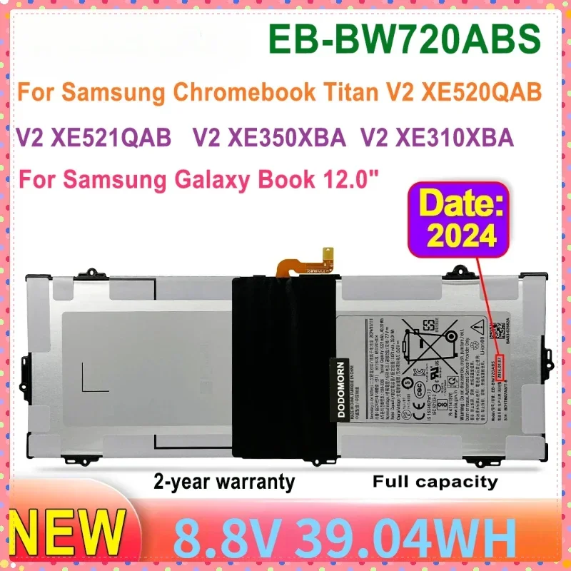 

EB-BW720ABA Laptop Battery For Samsung Galaxy Book 12 SM-W720 Chromebook Titan V2 XE520QAB XE521QA SM-W727V EB-BW720ABE