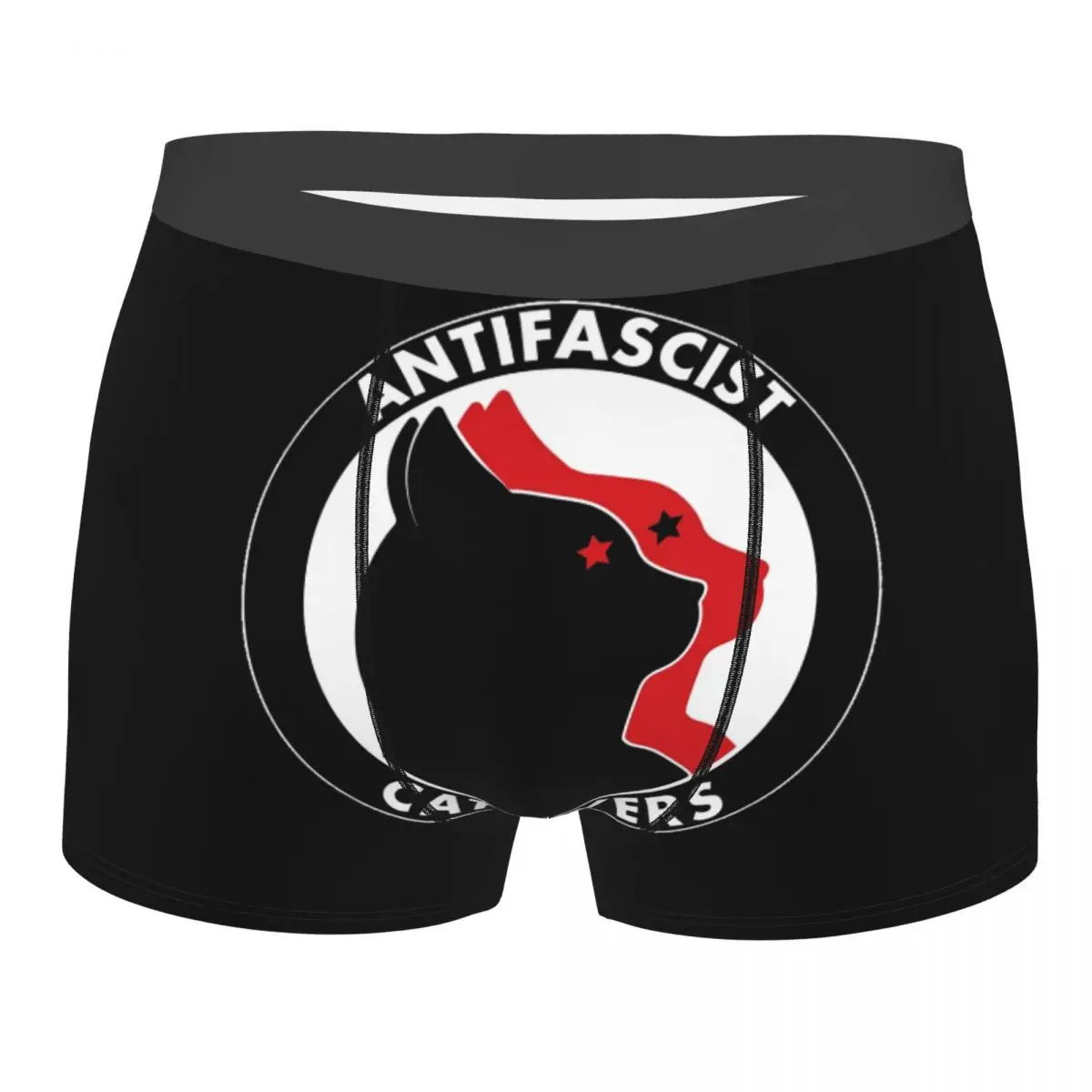 Antifascist Cat Lovers Underwear Men Sexy Print Custom Antifa Boxer Shorts Panties