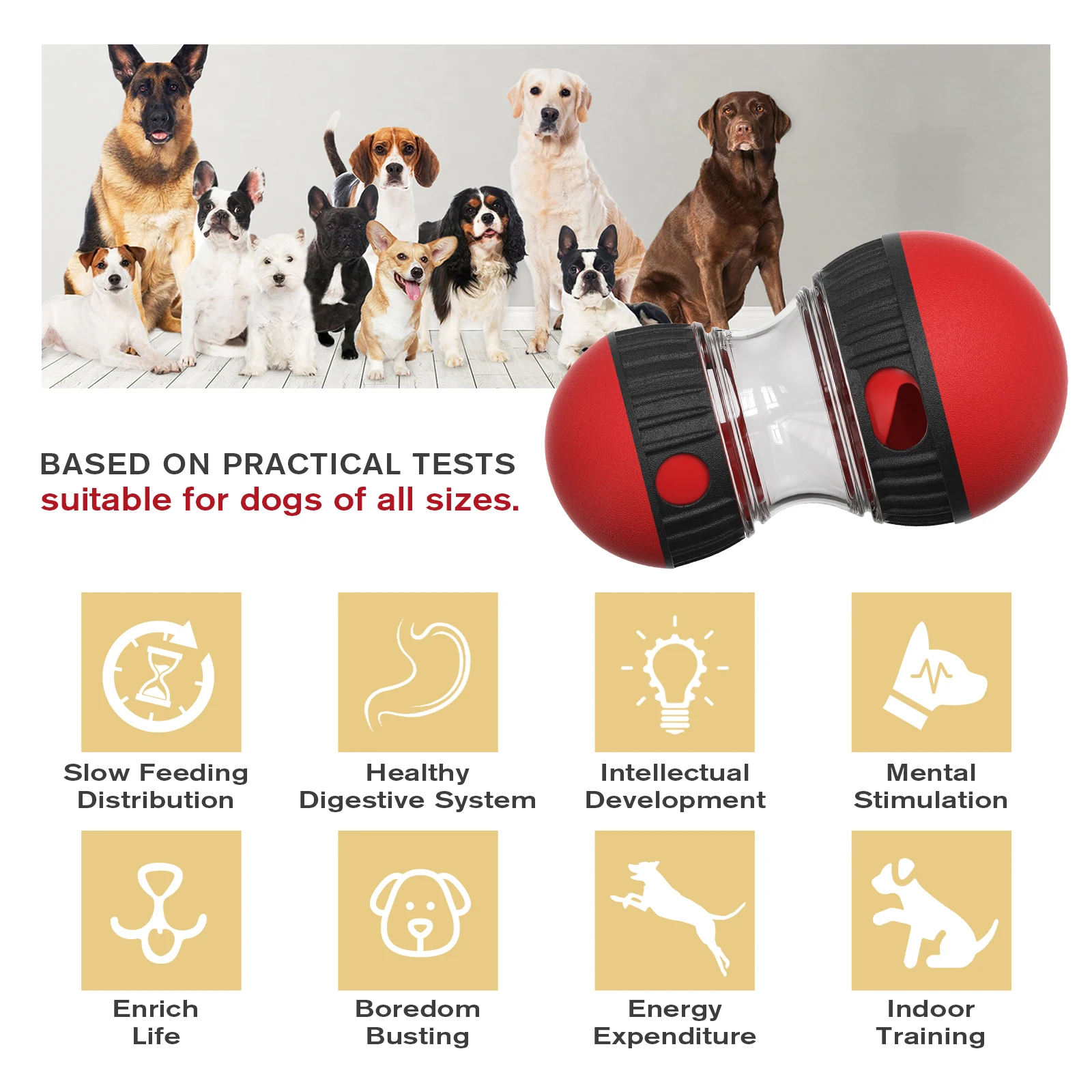 Rotary leaky Super ball slow food dog toy