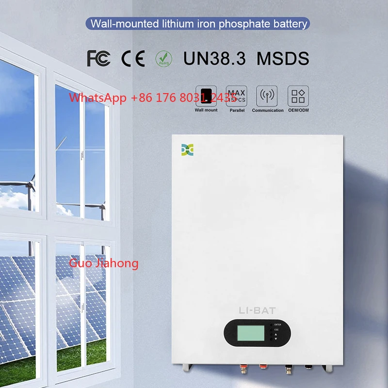 

Wall Mounted Battery 48V 100ah LiFePO4 Battery Case for Home Energy Storage