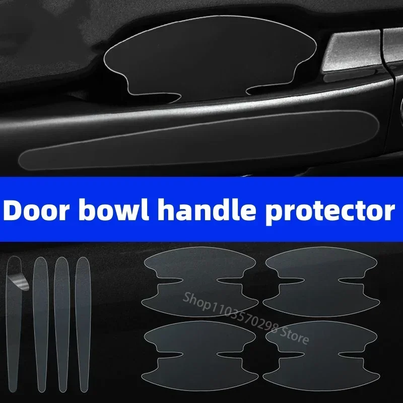 8pcs TPU Transparent Car Door Bowl Handle Protection Film Sticker Accessories For Acura MDX V6 Aspec VTEC ILX RDX TLX