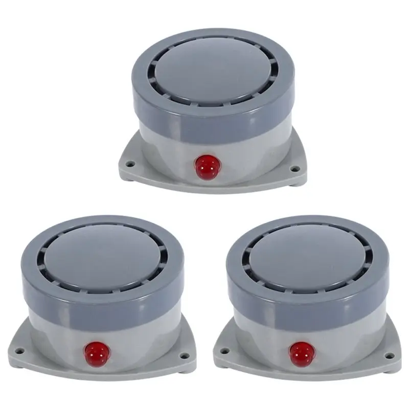 A37T-3Pcs كاشف تسرب المياه 110DB استشعار تسرب المياه إنذار للطابق السفلي للأنابيب/الصرف/الحوض/تنقيط الصنبور