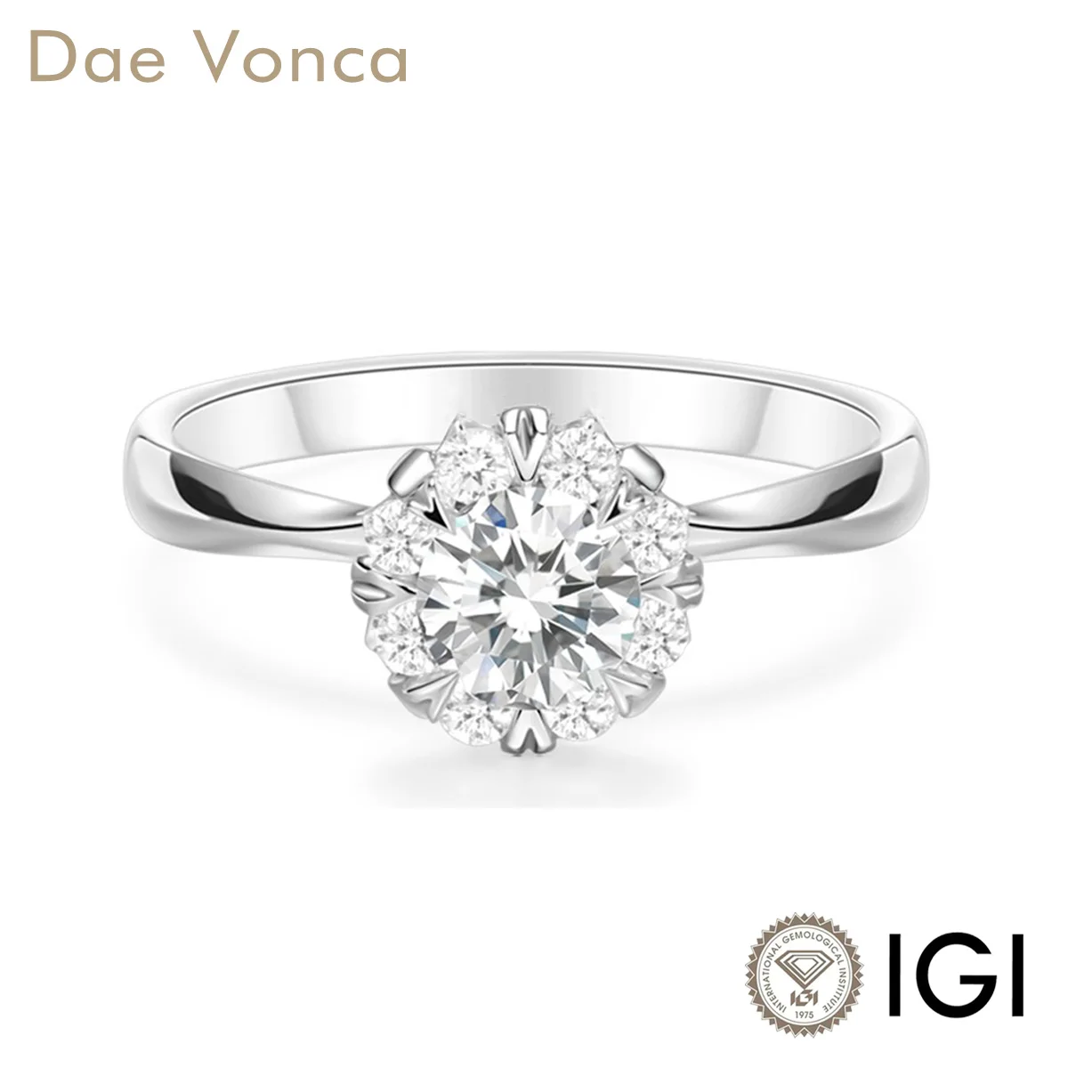 

IGI Certified 14/18K/PT950 Classic Round Cut Diamond Ring 0.5-2.0CT VS/VVS D Lab Created Anniversary Diamond Ring