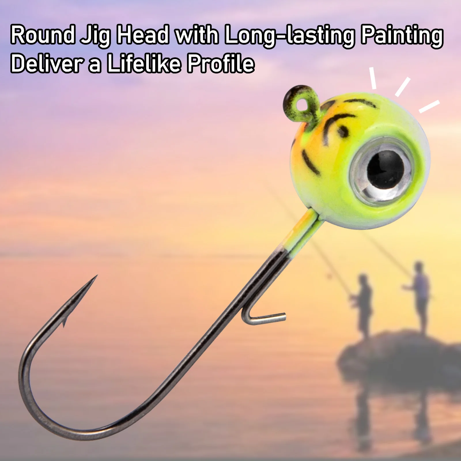 1,75g-10g Big-Head-Jigkopfhaken mit rundem Öhr für Weichplastikköder, Wurmköder, Swimbait, Salzwasser-Inshore-Bass, Pompano, Striper, Halibu – Detail 14