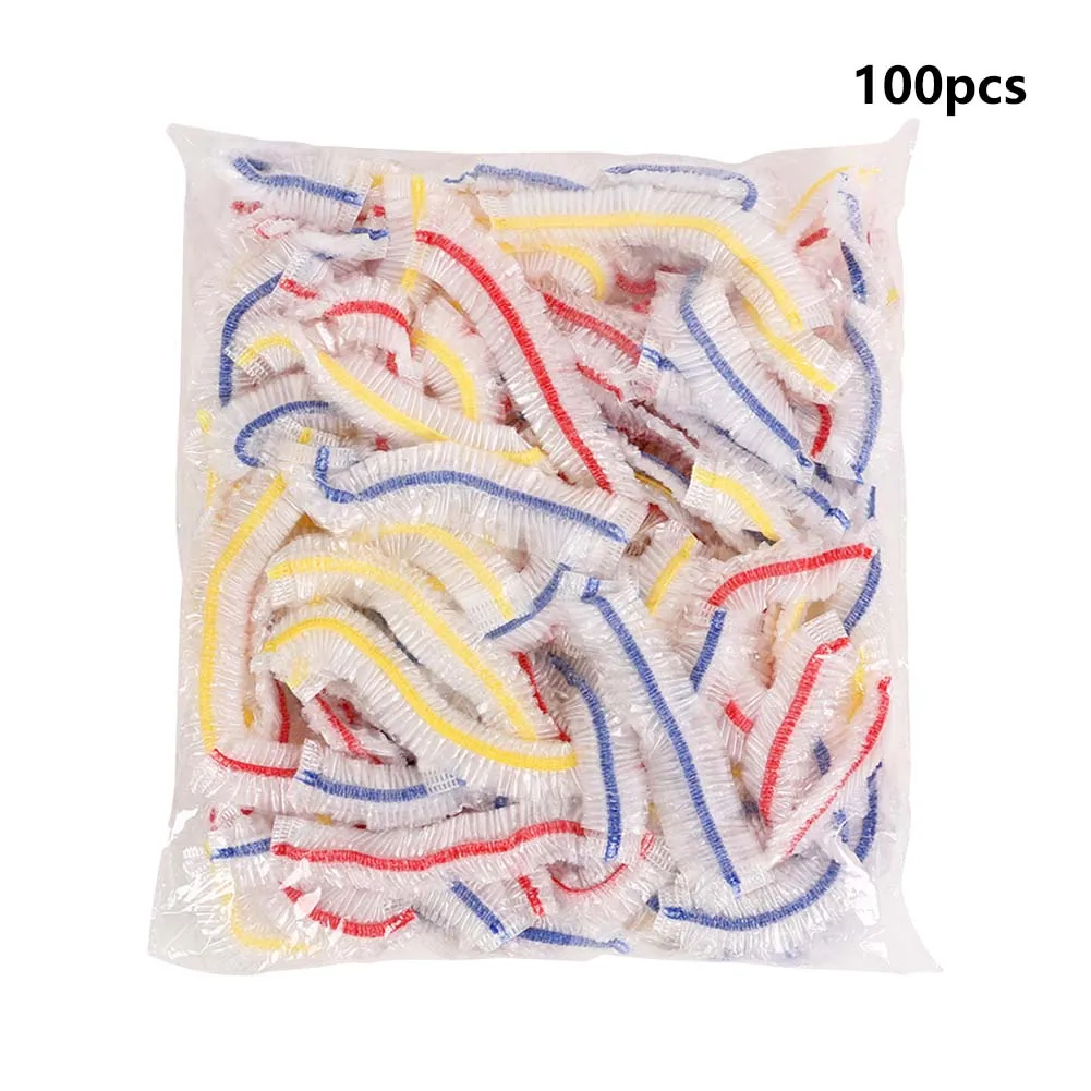 

100/50Pcs Colorful Disposable Fresh-keeping Film Bag Elastic Plastic Wrap Food-grade PE Food Cover Thicken Disposable Bowl Cover