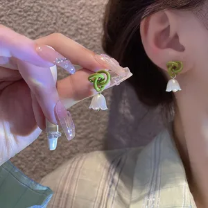 Earringy Earring Green Emanta für Frauen, Vale Lily, Ohr -Juwelenzubehör, Großhandel, Weihnachtsgeschenk, novo 6 Hauptverkäufe früh unterstützt - №1