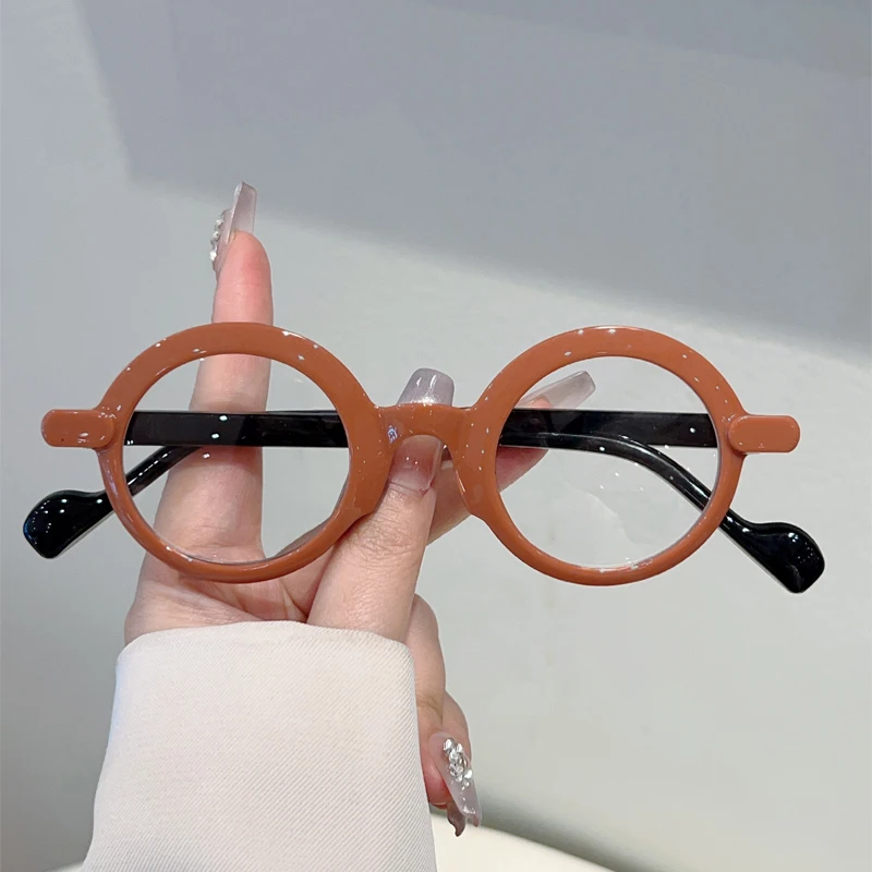 KAMMPT خمر نظارات دائرية الرجال 2025 موضة جديدة الضوء الأزرق حجب الإطارات البصرية النساء العصرية العلامة التجارية تصميم ديكور النظارات #1