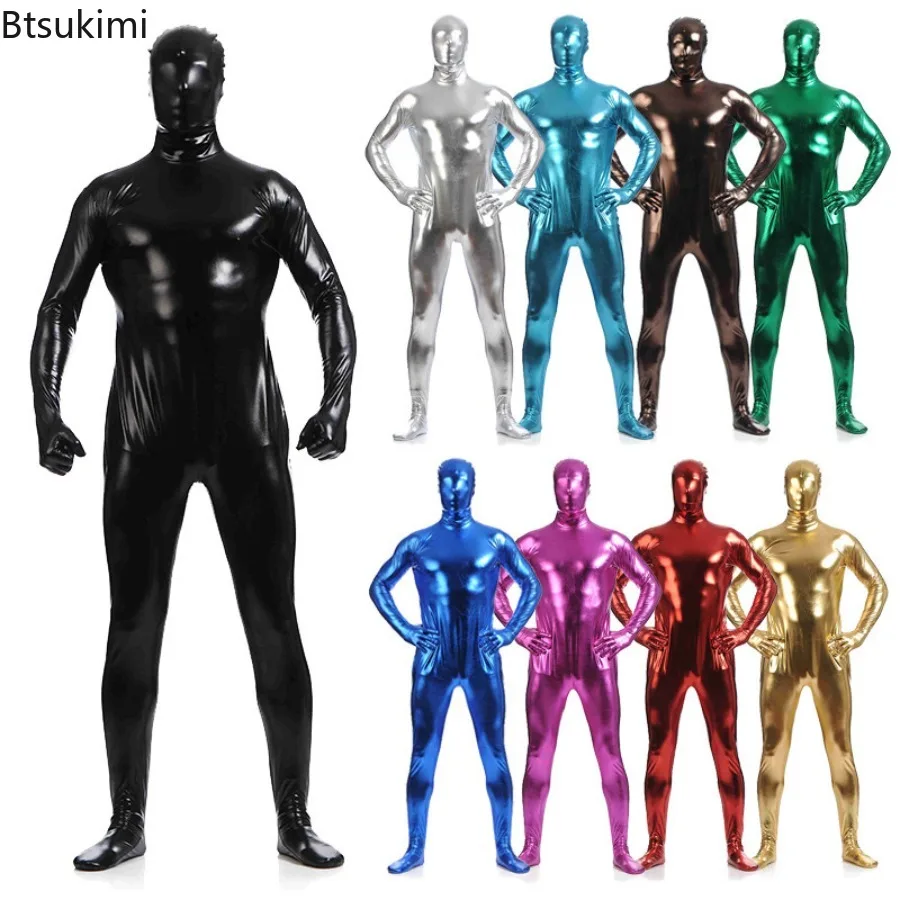 مثير ارتداءها لامعة Catsuit للجنسين أزياء Zentai دعوى الكبار والأطفال مرحلة الأداء الملابس هالوين حزب تأثيري ازياء #1