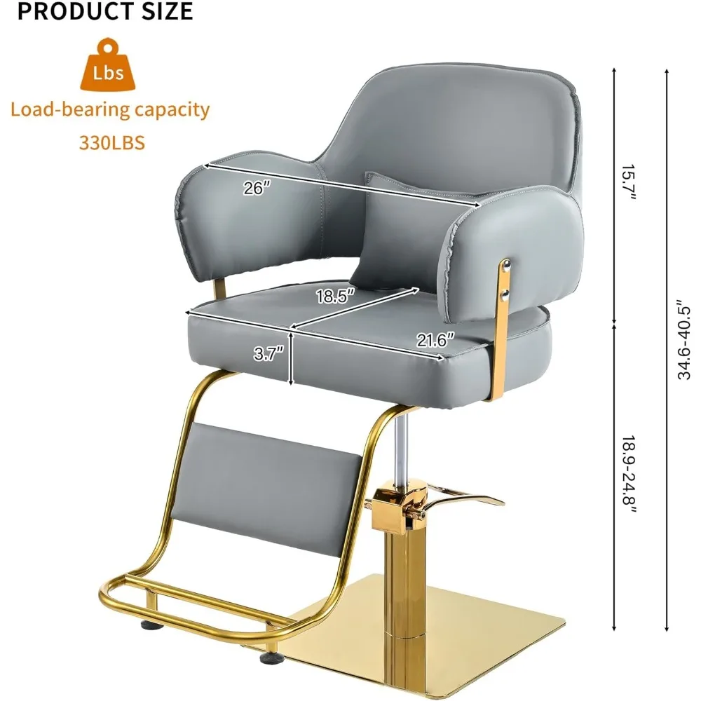 Spa Beauty Equipment, Barber Chair for Home Barbershop, Hair Salon Chair for Hair Stylist, Reclining Hydraulic Hair Salon Chair,