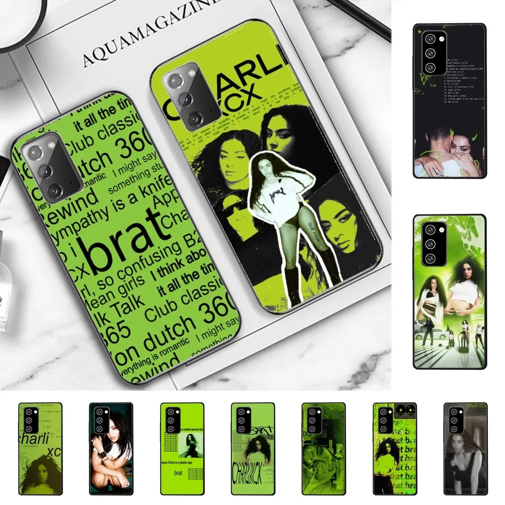 Singer C-Charli XCX Brat 360 365 Phone Case For Samsung Note 8 9 10 20 Pro Plus Lite M 10 11 20 30 21 31 51 A 21 22 42 02 03