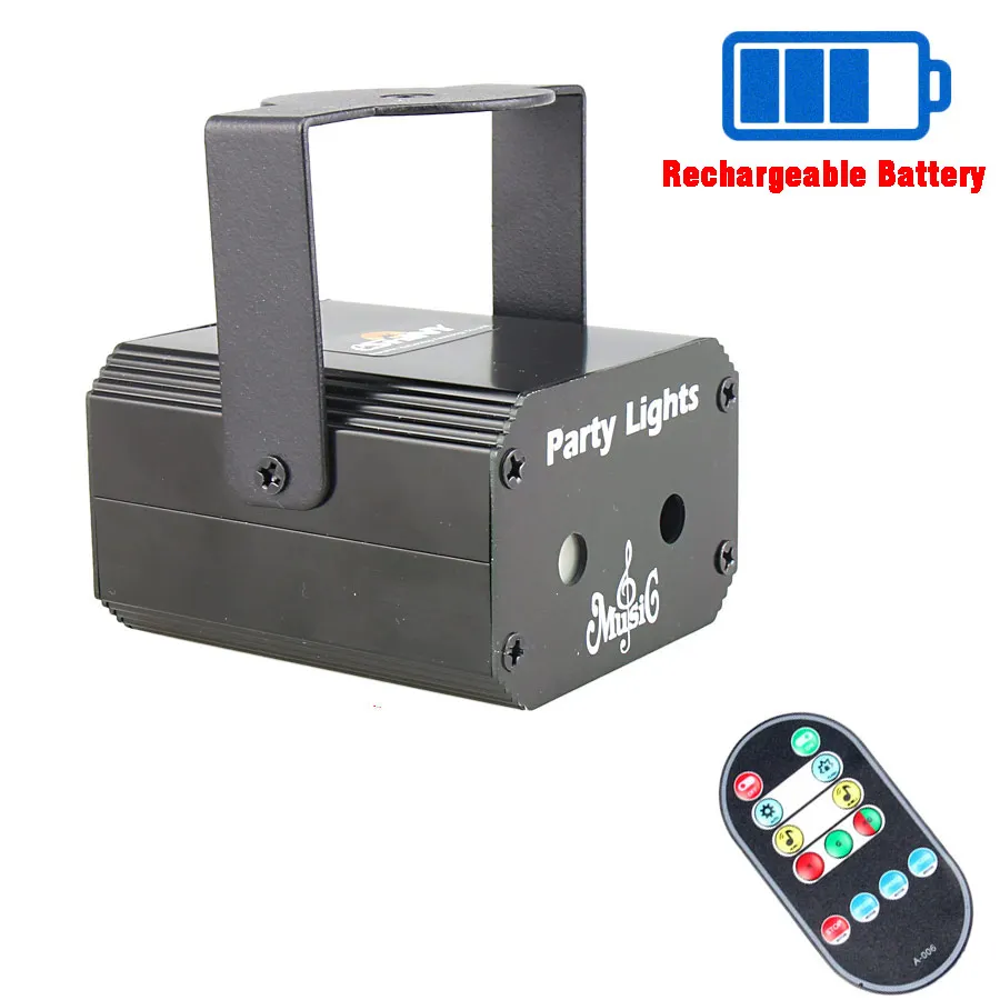 Proyector láser R & G con batería recargable, proyector de 32 patrones para DJ, fiesta, Bar, dormitorio, decoración de escenario, regalo de Navidad para niños, Y12N7