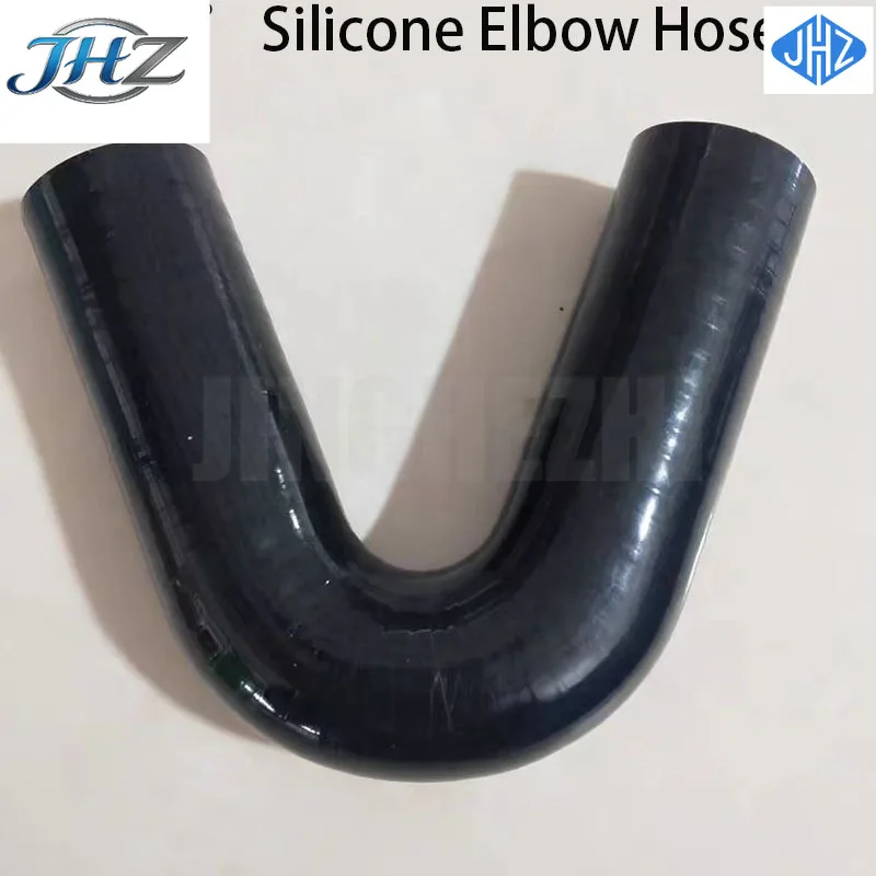 JHZ for 135° Silicone Elbow Hose 20mm/30mm/38mm/45mm/50mm/63mm Coupler Air Intake Turbo Intercooler Pipe 100*100mm Black Multi S