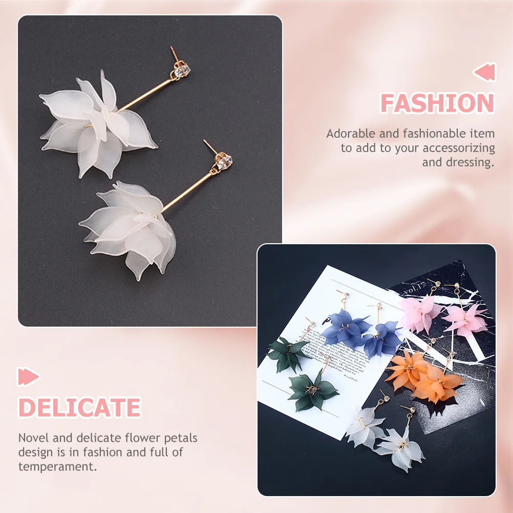 

Matte Petal Stud Earrings Lightweight Fashion Women'S Jewelry Gift For Daily Party Wedding Spring Summer Trendy Flower