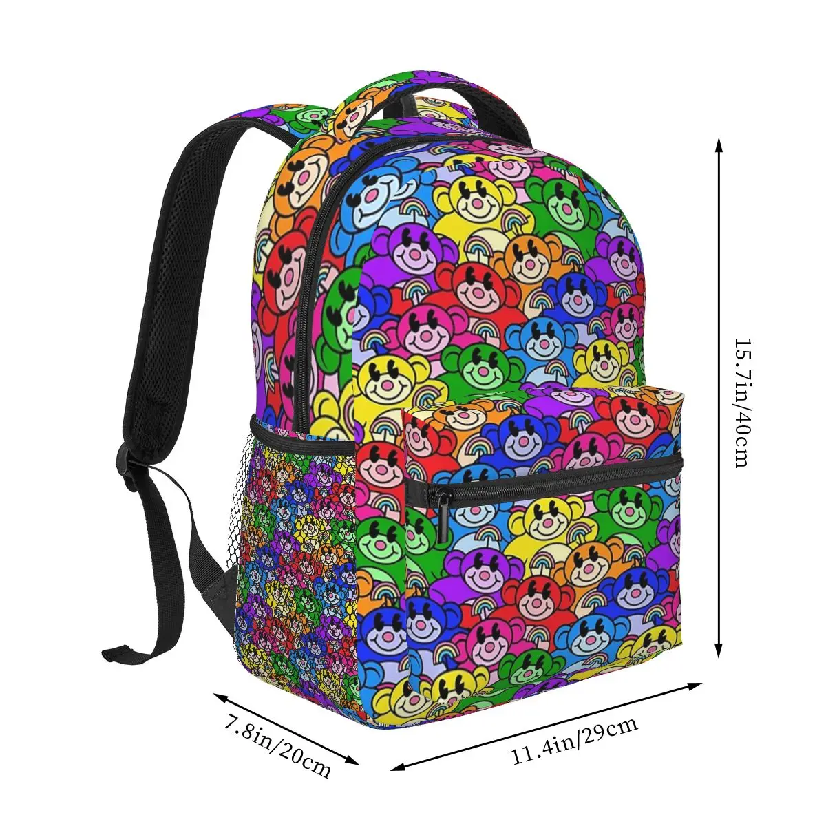 Rainbow Monkeys Backpacks Boys Girls Bookbag Children School Bags Cartoon Travel Rucksack Shoulder Bag Large Capacity