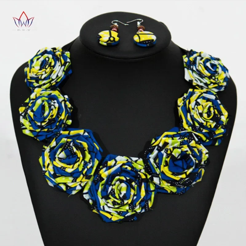 2022 Choker Necklace Sets For Women Statement Necklace Rope Chain Bohemia Blue Flower Necklaces & Pendants For Mujer BRW WYB63