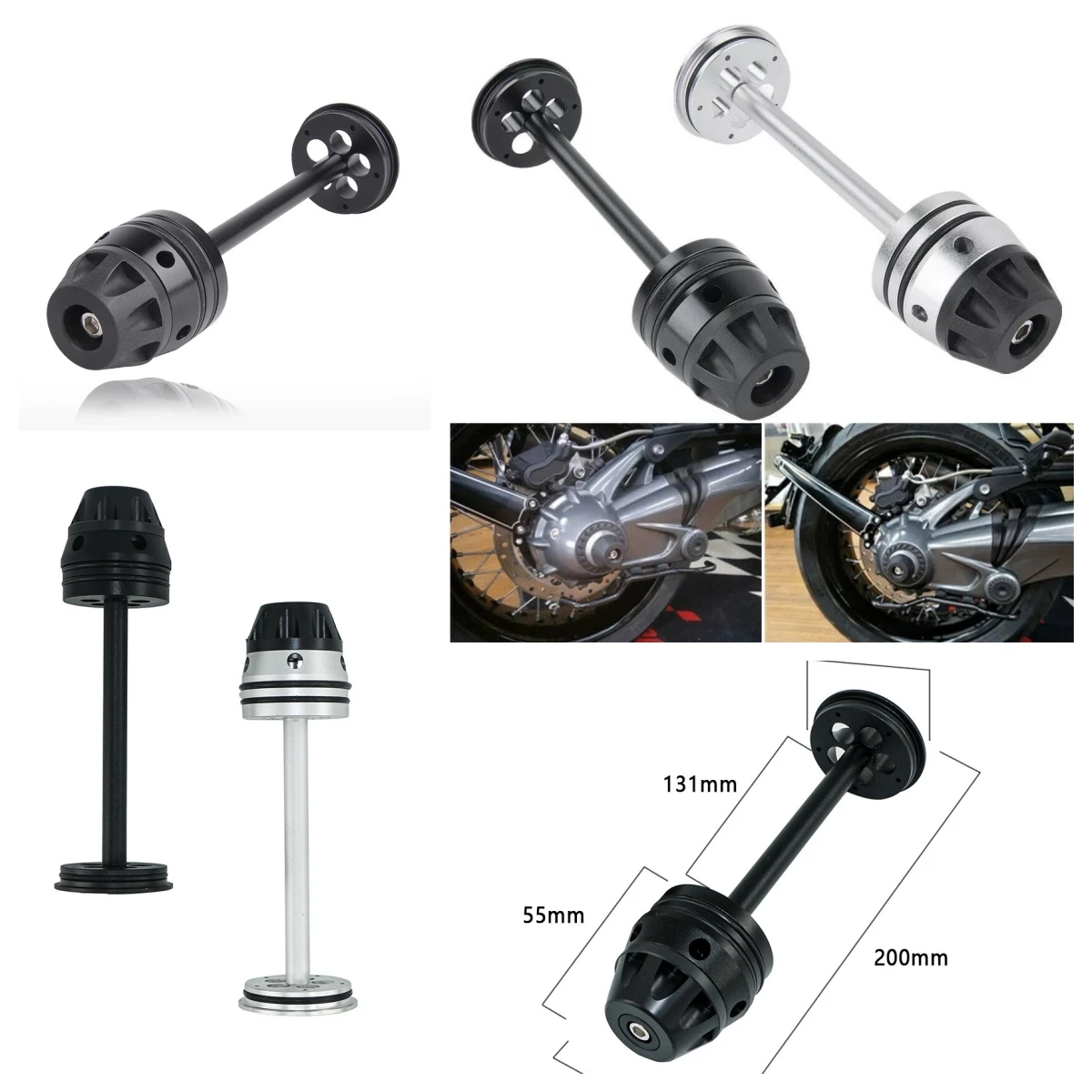 

ADV Rear Axle Fork Wheel Protection Anti-fall Ball,Rear Wheel Axle Fork Crash Protector Slider For BMW R1200GS R1250GS
