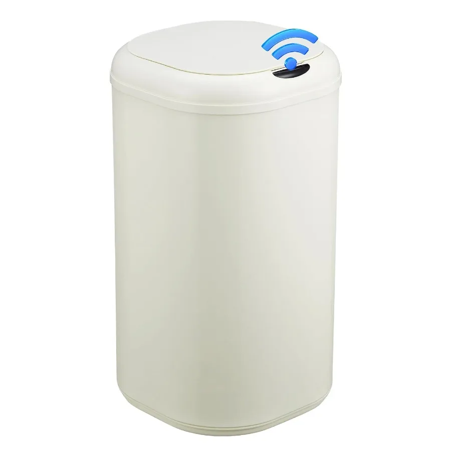 

Smart Sensor Trash Can 8 Gallon Touchless Automatic Stainless Steel Kitchen Bin with Lid Hands-Free Cylindrical Garbage Can for