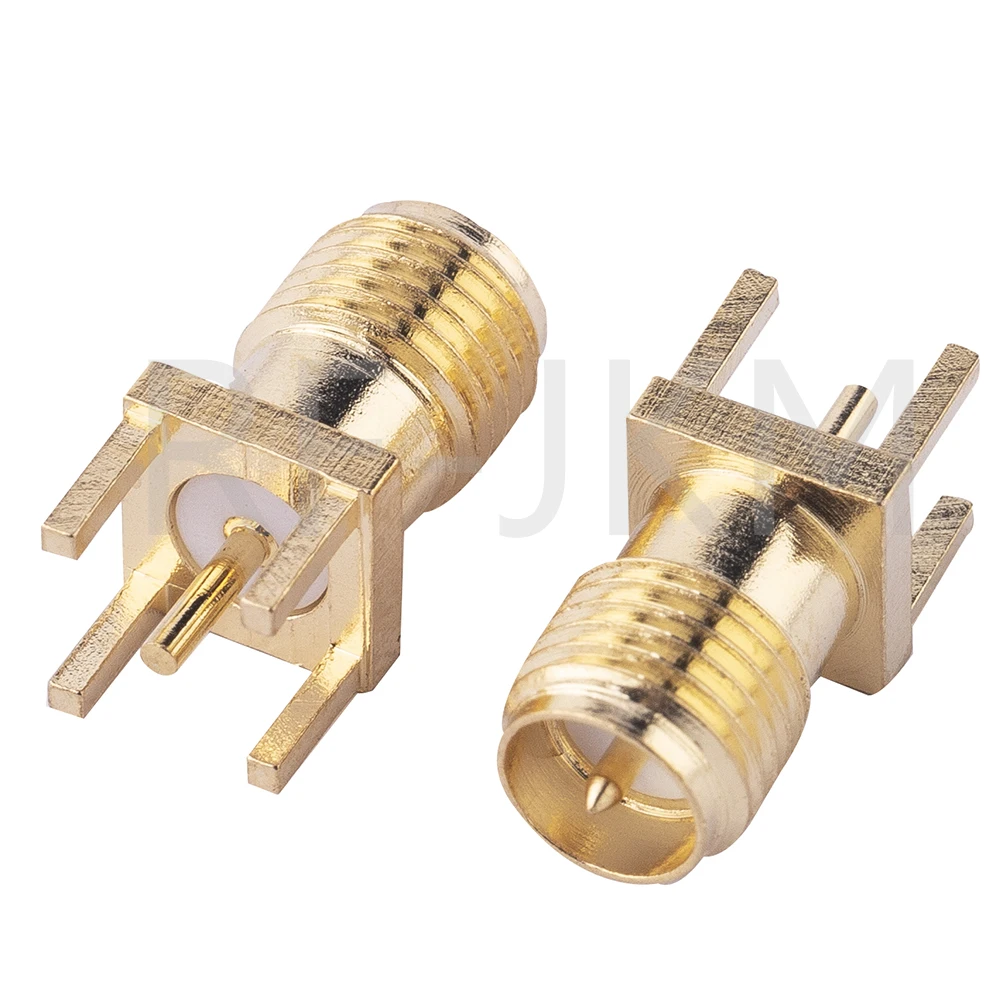 10Pcs SMA Stecker Weibliche Jack Adapter Solder Rand PCB Gerade rechtwinklig Berg RF Kupfer Stecker Steckdose – Detail 6