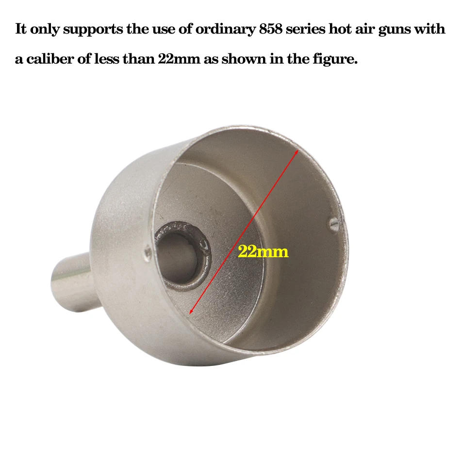 Imagem -06 - Bocal Universal Estação de Solda Estações de ar Quente Arma Bocais para 858d 858d Mais 8586 8858 Bocais de Soldagem Peças Lote 22 mm