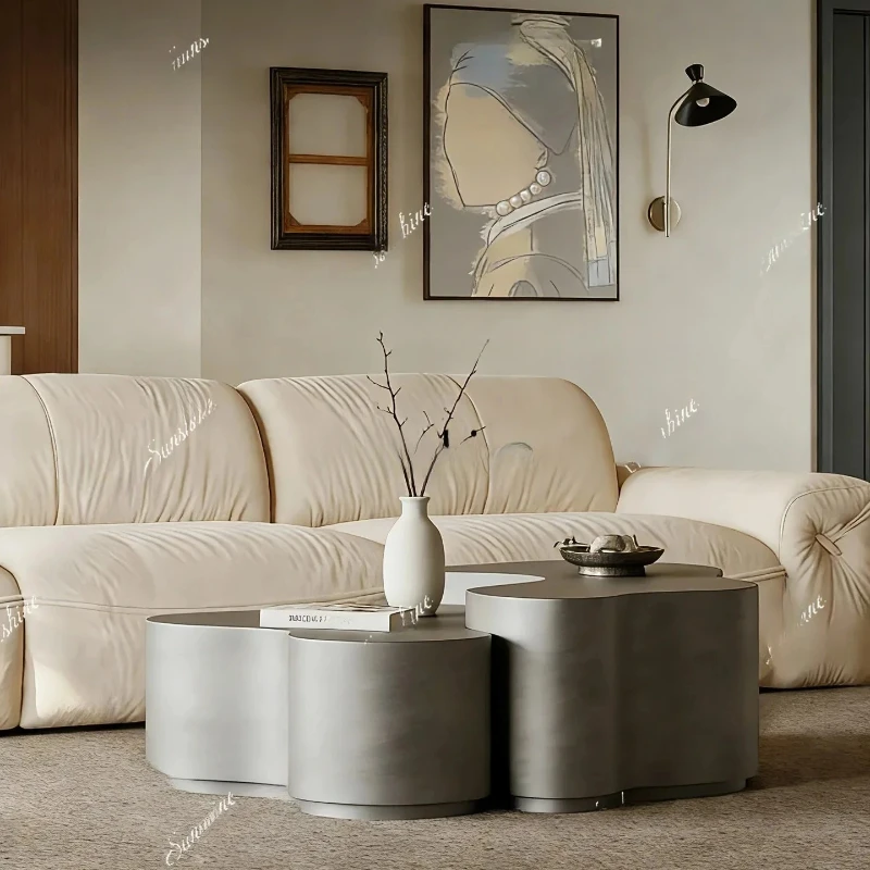 X-S  living room home creative metal paint light luxury high-end coffee table HG