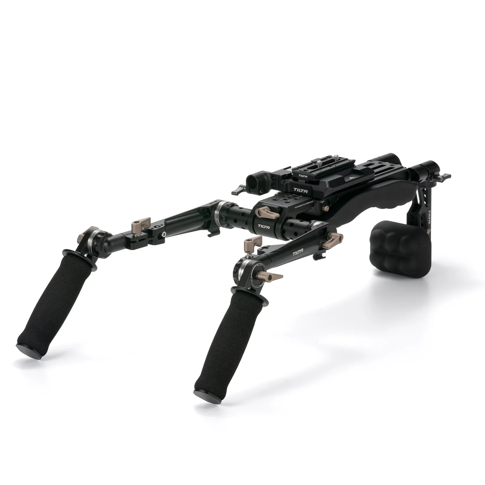 TILTA TA-LSR-B Lightweight Shoulder Rig Manfrotto Arca Dual Quick Release Baseplate Supports Both Standards for DSLR