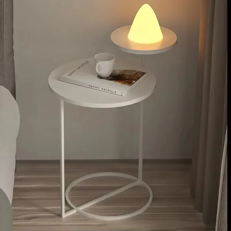 

Круглая маленькая мебель для дома, гостиной, уличный белый минималистичный промышленный удлинитель, журнальный столик для гостиной, металлические боковые ножки