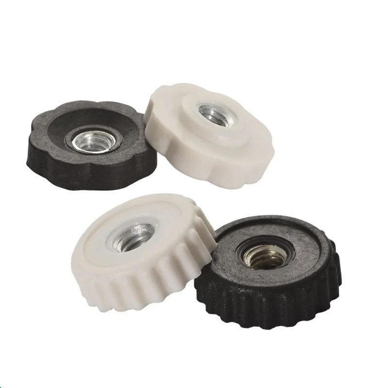 

10/20/50Pcs M4 Plastic Adhesive Knobs - Straight/Patterned, Through-Hole, Manual Adjustment