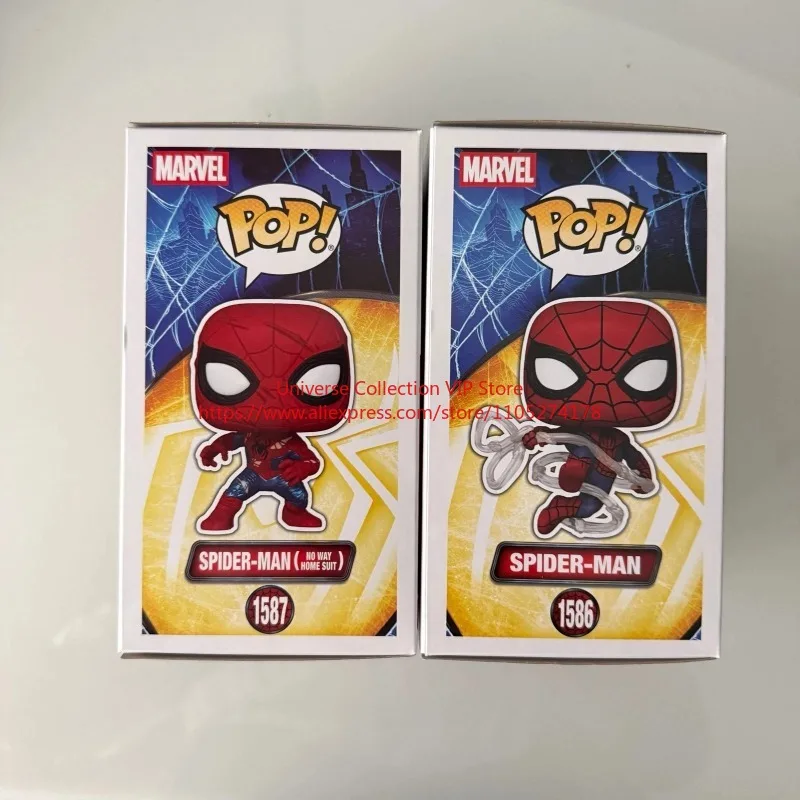 Figura Funko Pop de Spider-Man, Edición New Day No Way Home # 1587, Posición de Swing # Figura de Vinilo Oficial 1586 para Coleccionistas de Marvel