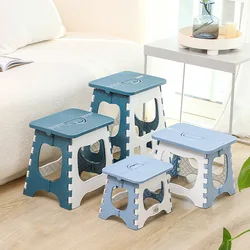 Household Folding Stool Thickened Plastic   Outdoor Fishing Camping Portable  Bench Children's Adult