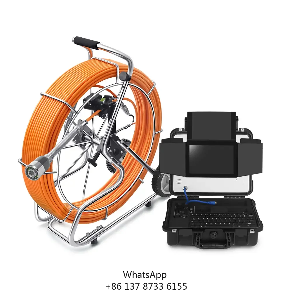 GV13-3250PTF 50mm Pan Tilt Sewer Drain Camera 13inch HD LCD 120m Cable CCTV Video Camera For Pipe Inspection