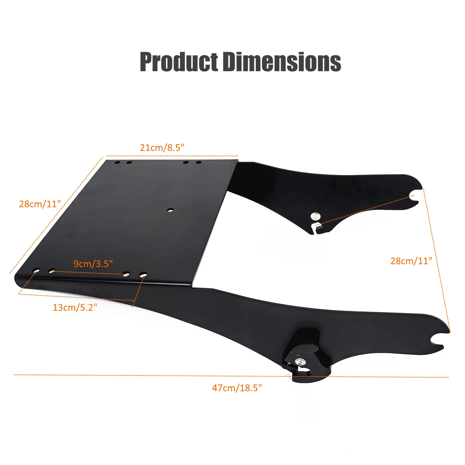 Top Case Moto Trunk Razor Tail Box With Luggage Rack For Harley Touring 1997-2008 Road King Road Glide Street Glide