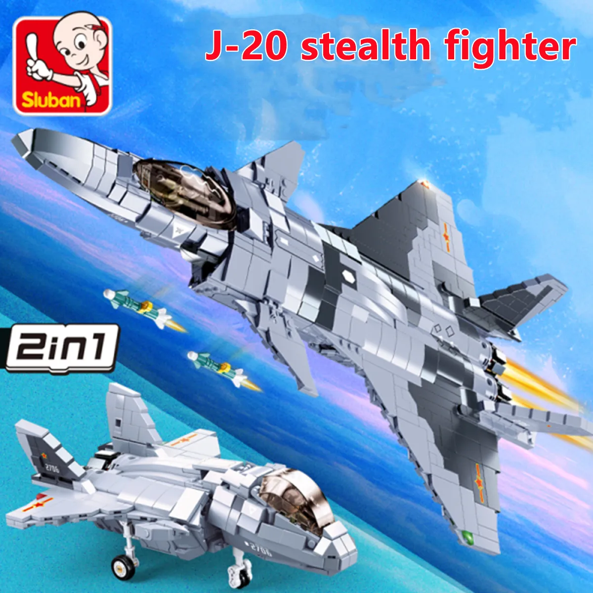 

Sluban Building Block Toys Army Model J-20 Mighty Dragon Fighter 926PCS Bricks B0931 Compatbile With Leading Brands