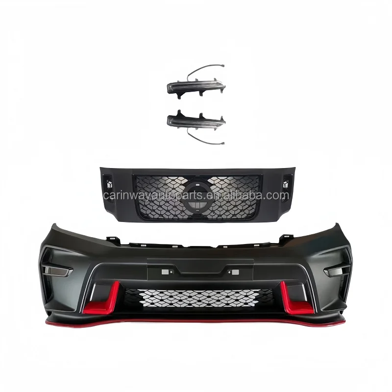 for NP300 Upgrade Nismo Black Body Kit Car Front Grille Car Front Bumper Auto  Body Kit Nismo Type for Nissan  2015-2018