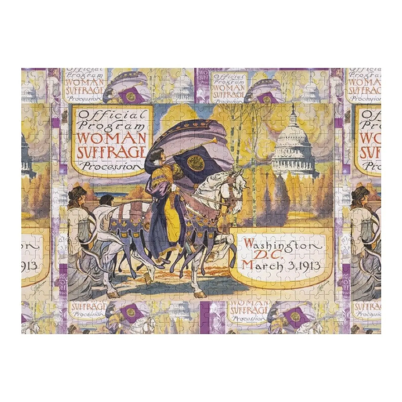 

1913 Women's March On Washington - Votes For Women Circa 1913 - Women's Suffrage Jigsaw Puzzle Adult Wooden Animal Puzzle