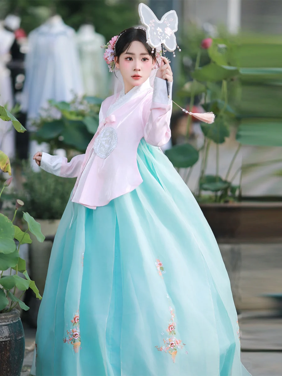 

Traditional Korean Hanbok Costume Women's Faion Photoaphy Props Travel Photoaphy Large Long Jin Court Dance Performance...