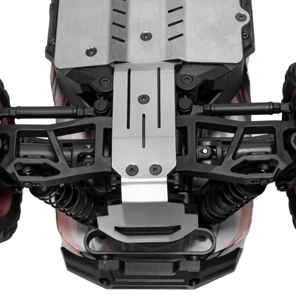 Stainless Steel Skid Plate Chassis Protection Kit for 1/16 Trxs Mini Maxx 107154-1 and Mini XRT 108076-1 Upgrade Parts