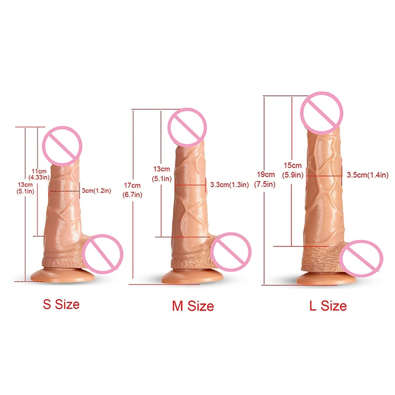 Huge Realistic Soft Dildo Penis Cheap Small Anal Dildo Silicone Suction Cup Masturbators Butt Plug Toys for Women Ring Cock