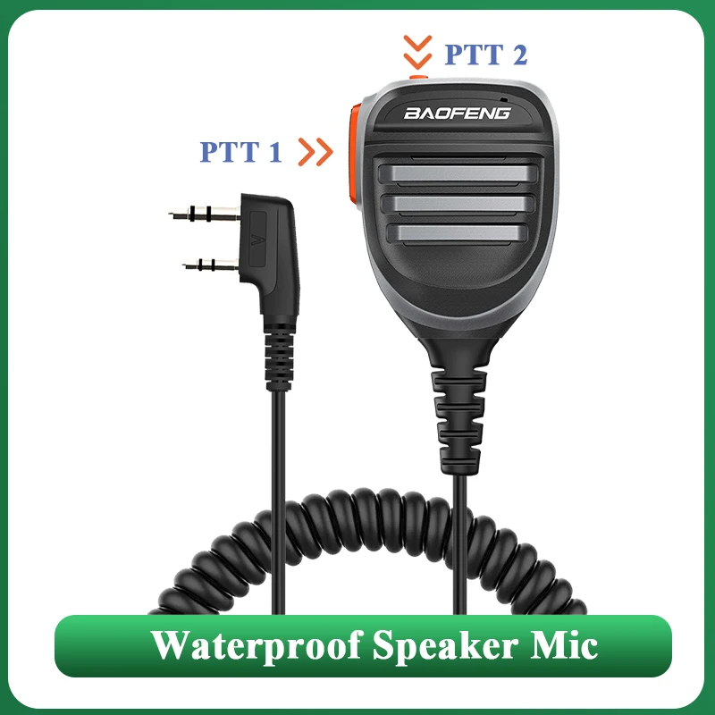 

Baofeng Walkie Talkie Динамик Микрофон Водонепроницаемые PTT Микрофоны Для UV-21 UV-18 Pro UV-5RH Pro Двусторонние Радиостанции QuanSheng UV-K5 UV-K6