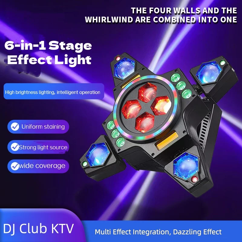 100W RGB Bewegingskoplicht met Laser & Beam Effect DMX512 Besturing Stageverlichting voor DJ Disco Bar KTV Party Club