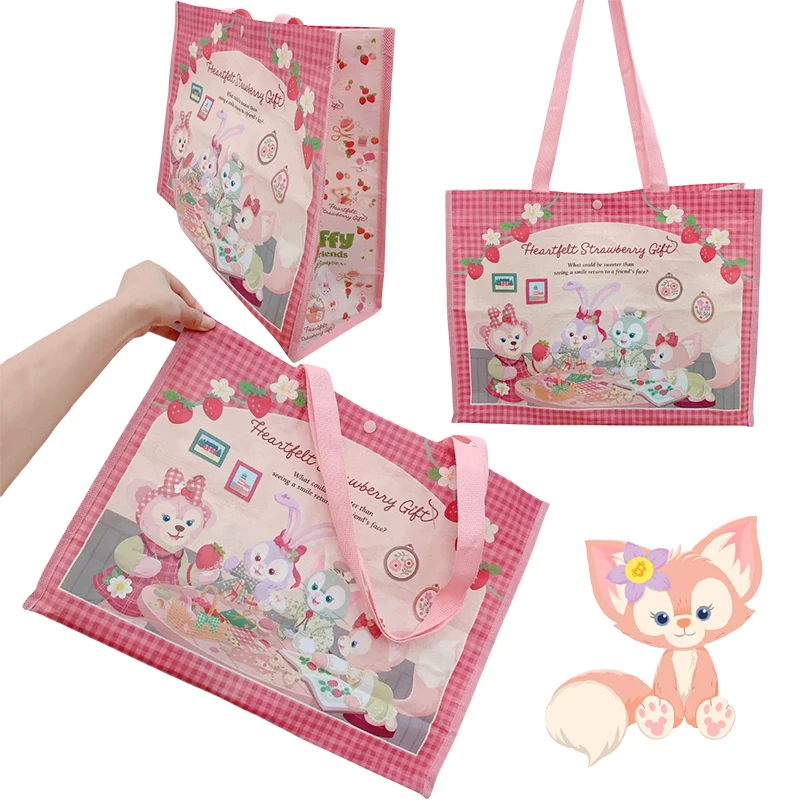 

Сумка для покупок Disney LinaBell, водонепроницаемая, большая вместительная, складная, портативная, на плечо, StellaLou, карманные сумки-тоут с героями мультфильмов для девочек